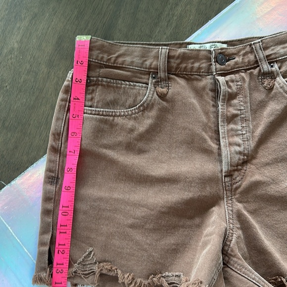 🍫 Free People We the Free Makai Cut Off Brown Denim Shorts 🍫 - Picture 12 of 14